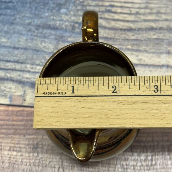 Set of 3 Allertons Longton England Copper Luster Painted Matching Pitchers - Picture 8 of 13